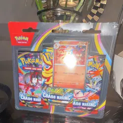 Pokemon TCG Chaos Rising 3-Pack Booster Blister w/ Charmeleon Promo (6+) - Image 1