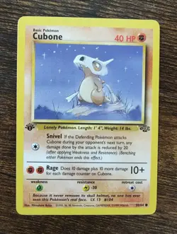 Pokemon Jungle 1st Edition Cubone 50/64 Non Holo LP - Image 1