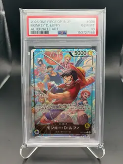 2026 ONE PIECE JAPANESE ADVENTURE ON KAMI'S ISLAND ALT ART MONKEY D LUFFY PSA 10 - Image 1