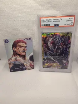One Piece OP16 Charlotte Katakuri SP Alt Art + PSA 10 PRB01 Katakuri Lot - Image 1