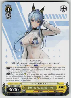 Helm: Aquamarine R GODDESS OF VICTORY: NIKKE NIK/S117-E008 R NM Weiss Schwarz - Image 1