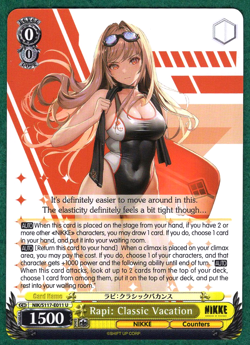 Rap: Classic Vacation - Nikke NIK/S117-E011 U - Weiss Schwarz TCG Card - Image 1