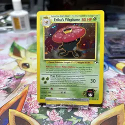Pokemon TCG Gym Heroes Erika's Vileplume 5/132 Holo Rare Vintage Card MP - Image 1