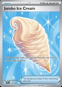 Pokemon TCG Jumbo Ice Cream Hyper Rare Gold Card #109/086 - Image 1