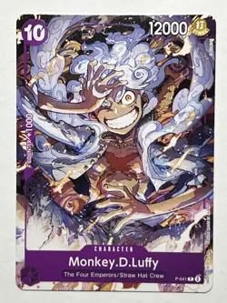Monkey.D.Luffy P-041 One Piece TCG Card Game English Purple Promo (041) - Image 1