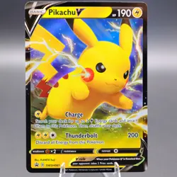 Pikachu V SWSH061 Promo SWSH: Sword & Shield Promo Cards Pokemon TCG NM - Image 1