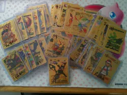 Pokemon Gold Foil Fan Art 3rd Party 10 Card Lots - Random Pokemon - Image 1