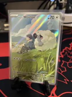 Pokemon TCG Hop's Wooloo 170/159 Sv09: Journey Together IR Holo Card - Image 1
