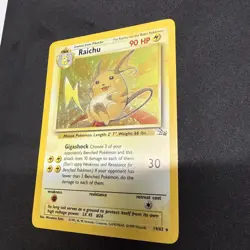 Pokemon TCG Raichu Fossil Holo Rare Card 14/62 Unlimited WOTC Vintage - Image 4