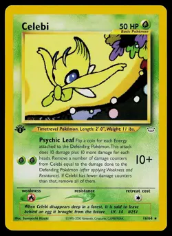 Pokemon Card - Celebi Neo Revelation 16/64 1st Edition Rare - Image 1