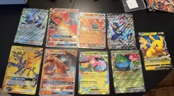 Jumbo Pokemon Lot - 9 Cards - Pikachu & Zekrom, Charizard, Blastoise, Venusaur + - Image 1