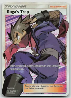 Koga's Trap (Full Art) 211/214 SM - Unbroken Bonds - Pokemon Card - MP - Image 1
