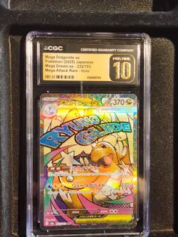 Pokemon Mega Dragonite ex CGC Pristine 10 Mega Dream ex 232/193 Holo JP 2025 - Image 1