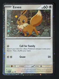 Double Swirl 🌀 Eevee 200 Cosmos Holo Rare Pokemon TCG Promo NM ✨ - Image 3