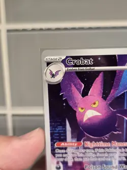 Pokemon Crobat Chaos Rising Illustration Rare 093/086 NM Off Center - Image 2