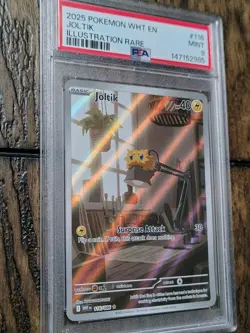 2025 POKEMON WHT EN-WHITE FLARE ILLUSTRATION RARE #116 JOLTIK PSA 9 - Image 3