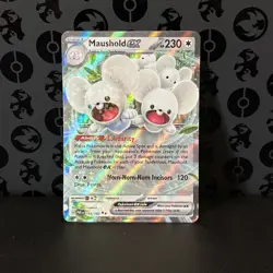 Pokemon TCG - Maushold ex - 155/182 Paradox Rift - Double Rare Holo Nm - Image 1