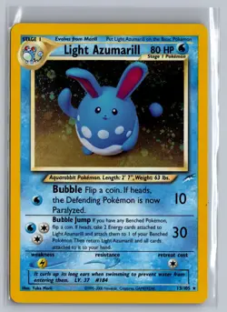 Light Azumarill 13/105 Holo Rare Neo Destiny Pokemon Unlimited Holo Near Mint - Image 1