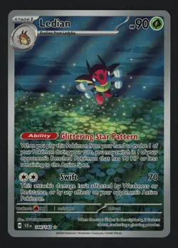 Ledian 144/142 SV07: Stellar Crown Illustration Rare Pokemon TCG - Image 1