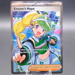 Emcee's Hype 220/182 Ultra Rare SV10: Destined Rivals Pokemon TCG NM - Image 1