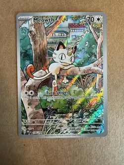 Pokemon TCG Meowth Full Art 106/094 Super Clean! - Image 1