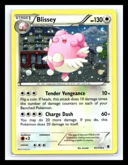 💥 Blissey 81/119 Phantom Forces Holo w/ Swirl Pokemon 2014 Card - Image 1