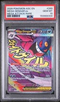 MEGA GENGAR EX Ascended Heroes Mega Attack Rare #269 PSA 10 Pokemon - Image 1