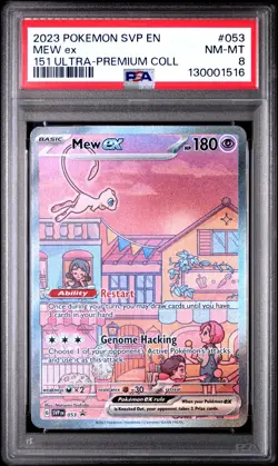 2023 POKEMON SVP EN-SV BLACK STAR PROMO #053 MEW EX PSA 8 - Image 1