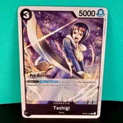 Tashigi OP02-105 Pre-release Stamp One Piece LP - Image 1