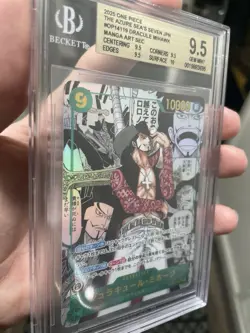 Bandai One Piece Azure Sea's Seven Dracule Mihawk OP14-119 Manga BGS 9.5 - Image 3