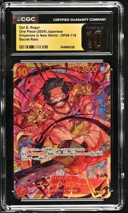 CGC 10 PRISTINE One Piece Gol D. Roger OP09-118 Emperors Secret Rare - Image 1
