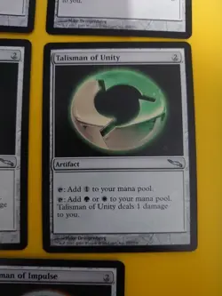 Talisman Artifact x5. 1 each MTG Card.Mirrodin.Impulse, unity,progress,dominance - Image 3