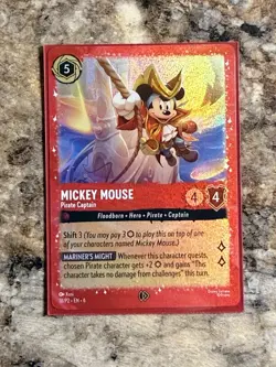 Disney Lorcana Single Promo Card- Mickey Mouse: Pirate Captain - Image 1