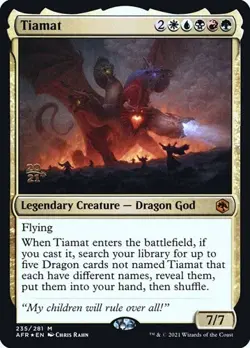 Tiamat - Foil Prerelease Promo AFR LP MTG - Image 1