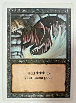 MTG Dark Ritual Revised Playset 4x Magic 3rd Ed Black Interrupt Spell Set - Image 5