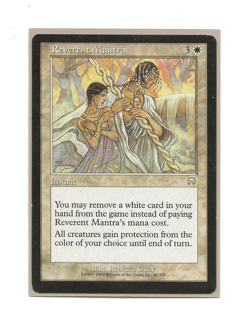 REVERENT MANTRA MTG English Mercadian masques LP / EX - Image 1