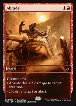 1 x Abrade - Game Day Promo - Hour of Devastation - Moderate Play - MTG - Image 1