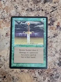 1x English Storm Seeker MTG Legends Magic The Gathering NM Unplayed - Image 1