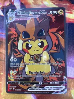 Pokemon Non-TCG MCharizard-Y Pikachu VCOS High Quality Holo Fan Art - Image 1
