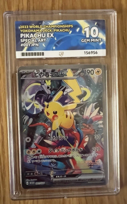Pikachu ex 001/030 Pokemon World Championship Yokohama Deck 2023 ACE 10 GEM MINT - Image 1