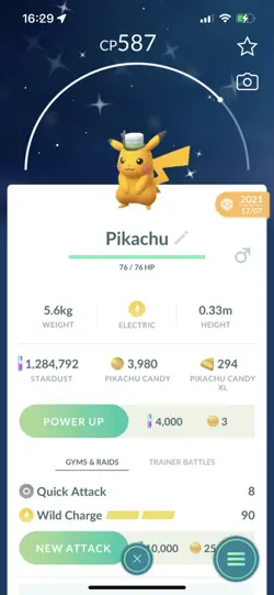 Pokemon Go Shiny Pikachu Meloetta Hat - Image 1