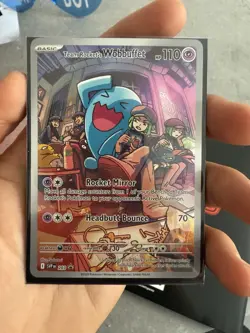 Pokemon TCG Destined Rivals Team Rockets Wobbuffet 203 Promo. - Image 1