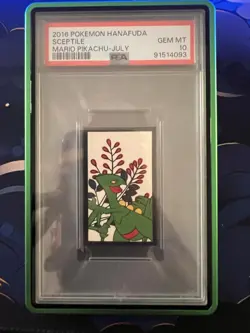 Pokemon Sceptile Hanafuda Card PSA 10 Gem Mint Mario Pikachu JULY 2016 Nintendo - Image 1