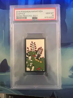 Pokemon Sceptile Hanafuda Card PSA 10 Gem Mint Mario Pikachu JULY 2016 Nintendo - Image 2