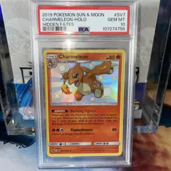 2019 Pokemon Sun & Moon Hidden Fates Charmeleon SV7 PSA 10 GEM MINT - Image 1