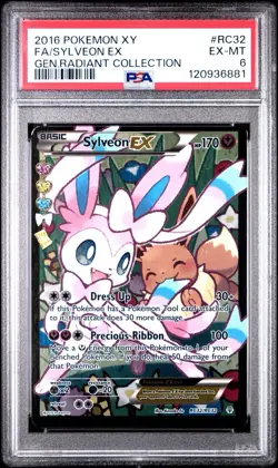 2016 POKEMON RADIANT COLLECTION FA SYLVEON EX RC32 PSA 6 - Image 1
