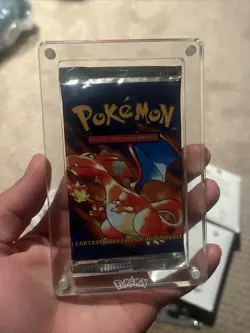 1999 VTG Pokemon Base Foil Pack 1st Edition Charizard Spanish Sealed HEAVY 21g - Image 2