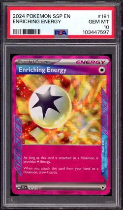 2024 Pokemon S&V Surging Sparks Ace Spec Enriching Energy #191 PSA 10 GEM MINT - Image 1