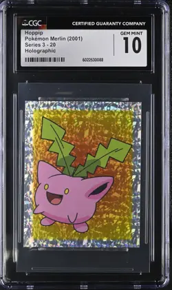 Hoppip Pokemon Merlin (2001) Series 3 - 20 Holographic CGC 10 - Image 1
