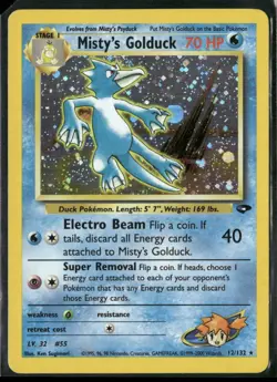 2000 Pokemon Gym Challenge #12 Misty's Golduck Holo - Image 1